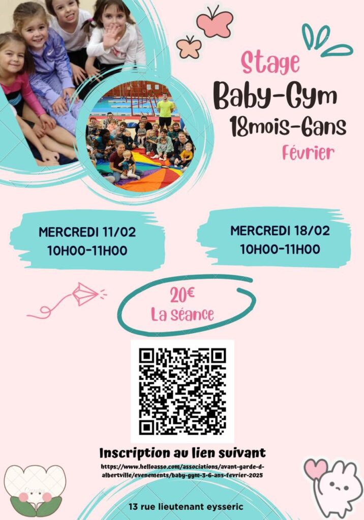 STAGE BABY GYM 11 ET 18 FEVRIER 2026